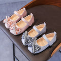 Girls' single shoes for kids, spring/autumn  collection: princess shoes for girls (mid-to-large size), korean style soft sole leather shoes with bow detail, perfect for performances
