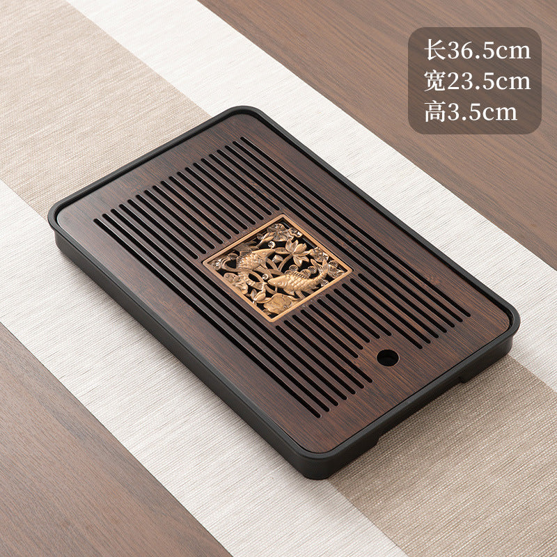 Wholesale small tea tray Household rectangular small drain tray Tea table Water storage dry brewing tea set Tea sea dry brewing table