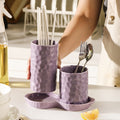 Macaron color chopstick cage for home kitchen storage kitchen utensils with drain holes hammered chopstick barrel spoon tableware storage