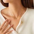 new fashion ins style 26 letters zircon pendant necklace european and american stylish diamond 14k gold snake bone chain