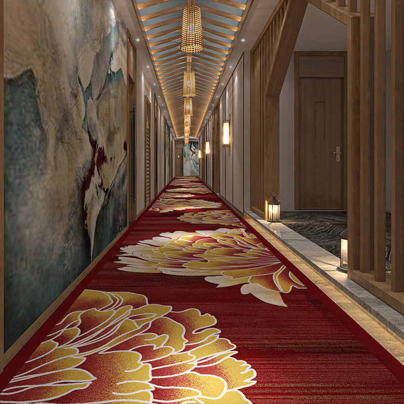 Custom hotel corridor aisle carpet, thickened 800g, fire-retardant, full coverage, for office buildings, offices, living rooms, bedrooms, and commercial use
