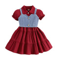 Kids clothing cross-border exportfall and winternew arrival children's blue vest + burgundy dresssuit