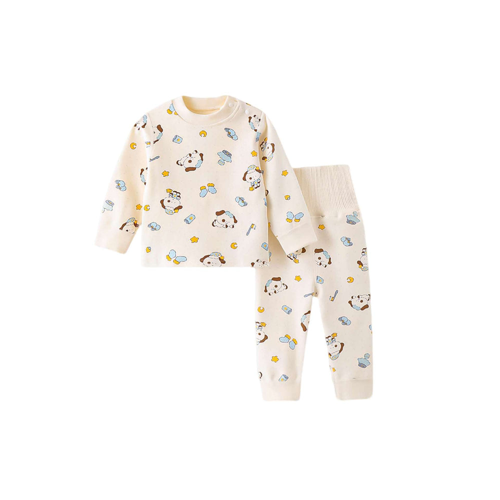 Kidsfall and winter shu velvet cloud-like cotton 300g autumn clothes high waist belly protection boneless type a heattechintimatessuit