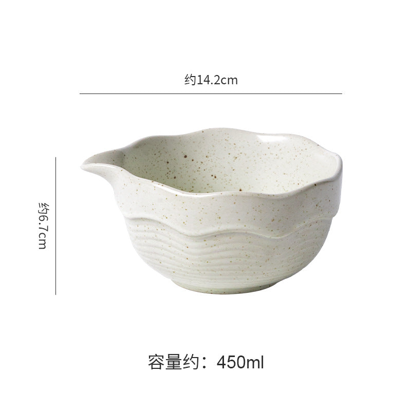Retro tea snacks high-looking matcha ceramic bowl japanese kiln-turned high-looking ceramic water bowl office for home