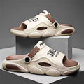 Men's slippers 2024 summer new style: cloud-like comfort, thick sole, bathroom-friendly, trendy couple's slippers, student home slippers, women's outdoor slippers