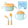 Bestselling baby feeding utensil set: baby food bowl, water cup, fork, spoon - infant dinnerware gift box set
