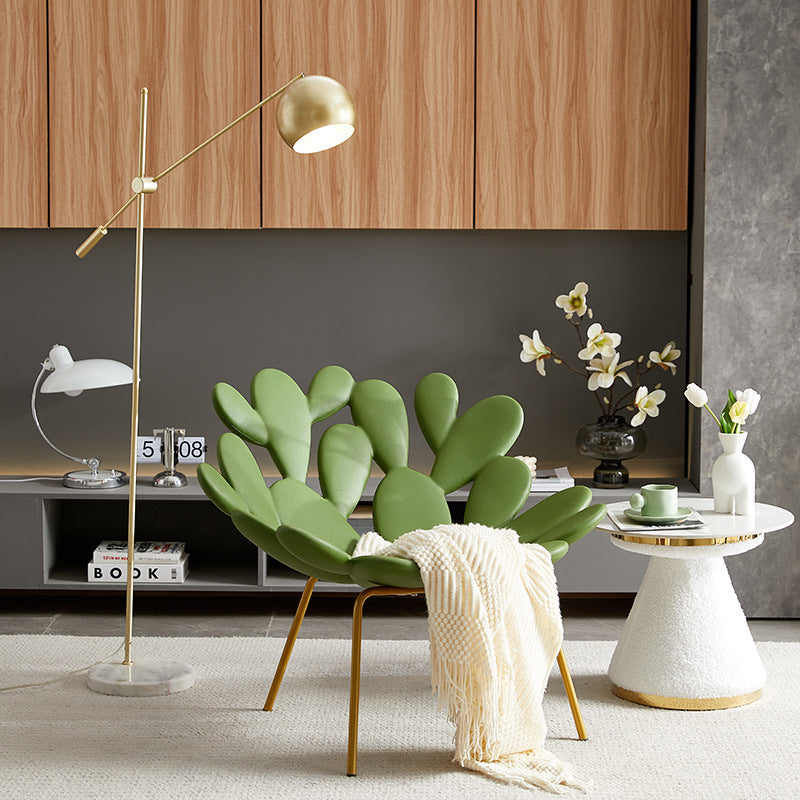 Casual cactus chair leaf petal chair lobby art style chair italian normcore style sofa chair accessible luxury