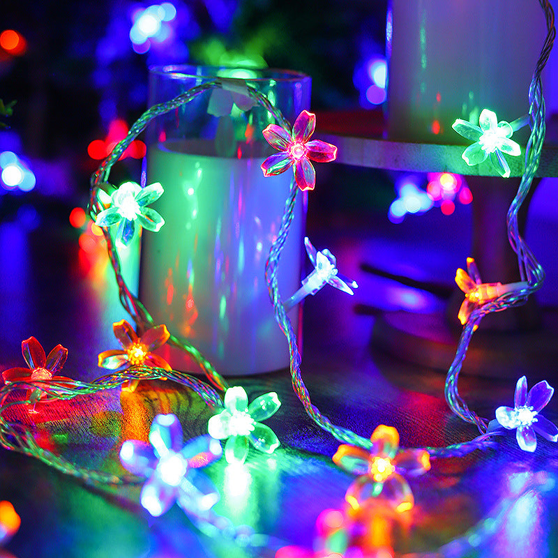 LED light string cherry blossom lights flashing lights bedroom dormitory room layout outdoor waterproof camping lights romantic