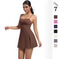Fashion tape bottom sports dress with breast pad breathable outdoor golf beautiful back sling yoga tennis skirt for women