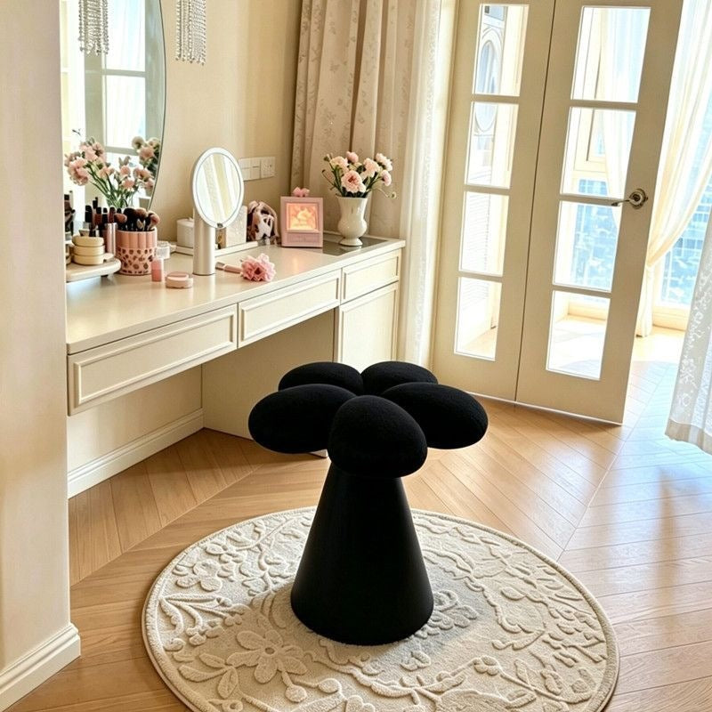 Bedroom high-looking dressing table stool new arrival popular makeup stool girl accessible luxury petal chair backrest fabric