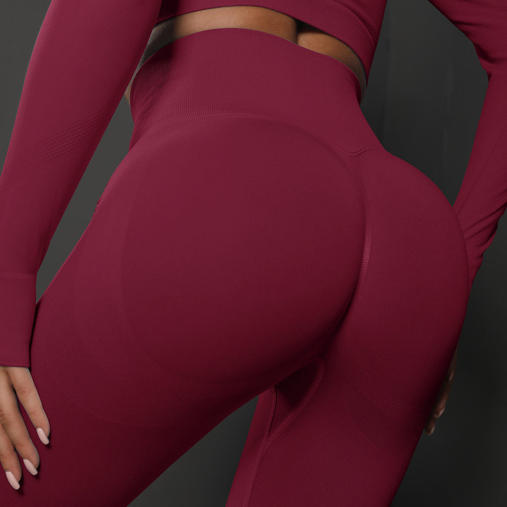 seamless smiley high-waisted tight yoga pants peach lift butt training yoga leggings sports running fitness pants for women