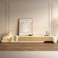 Solid wood slate coffee table cream style living room for home wood color large and small apartment floor cabinet accessible luxury stretch tv cabinet