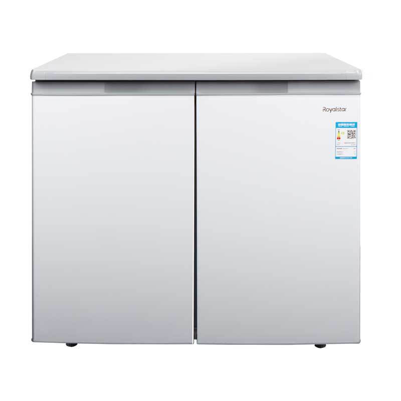 Royalstar 226l double door dual temperature kitchen undercounter embedded horizontal refrigerator for home small air-cooled frost-free