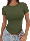 2025 amazon fashion new arrival women's t-shirt silmslimming look round neck tight sexysummertops women's clothing