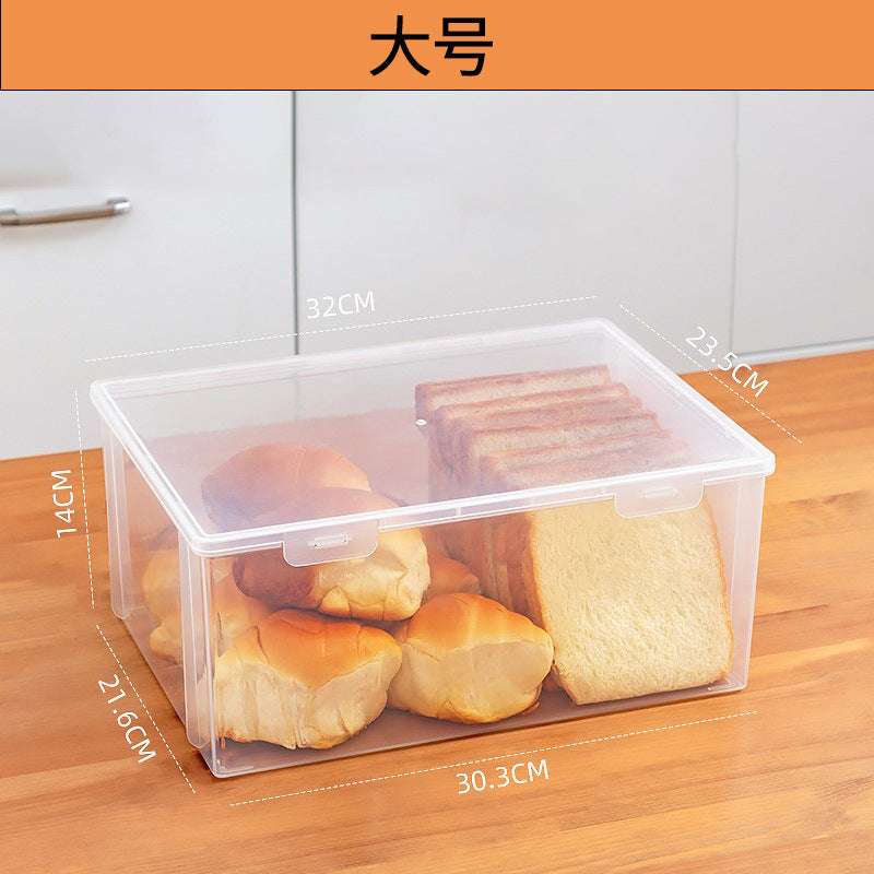 Household crisper food grade refrigerator special transparent plastic toast bread storage box kitchen refrigerator storage box