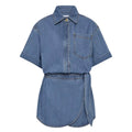 fashionretro short-sleeved denim dresssummerelegant waist dressfashioneasiest for match