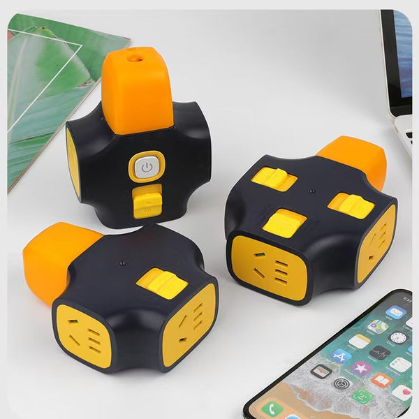 High-power anti-drop socket construction site with lock anti-drop anti-drop pure copper ground towing power strip household construction site special socket