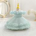 Ready-to-ship new floral cake princess dress - baby girl's first birthday party gown