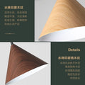 Nordic restaurant pendant light, creative walnut wood bedroom bedside lamp, kitchen bar table lamp, retro small pendant light