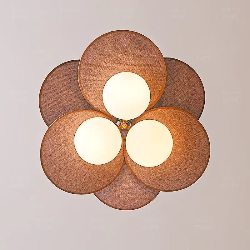 French rattan magic bean chandelier retro bedroom study dining room lamp japanese style b&b living room medieval style ceiling lamp