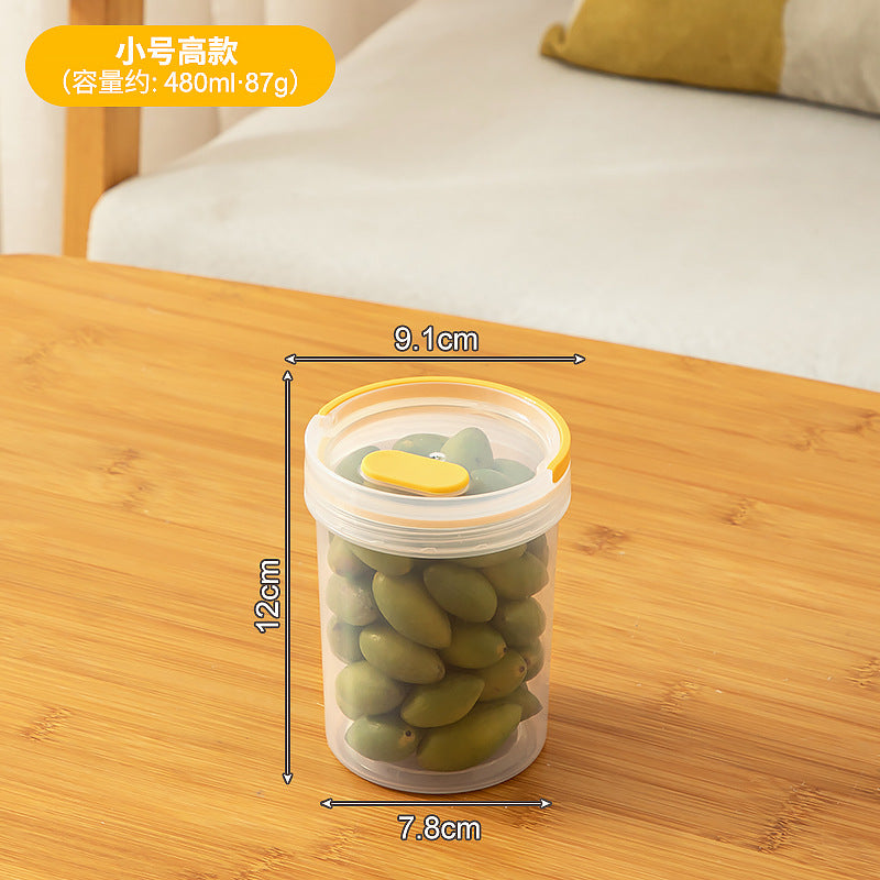 Portable Portable Orange Olive Storage Box Plastic Food Grade Sealed Fresh-keeping Box Kitchen Refrigerator Fruit Storage Box