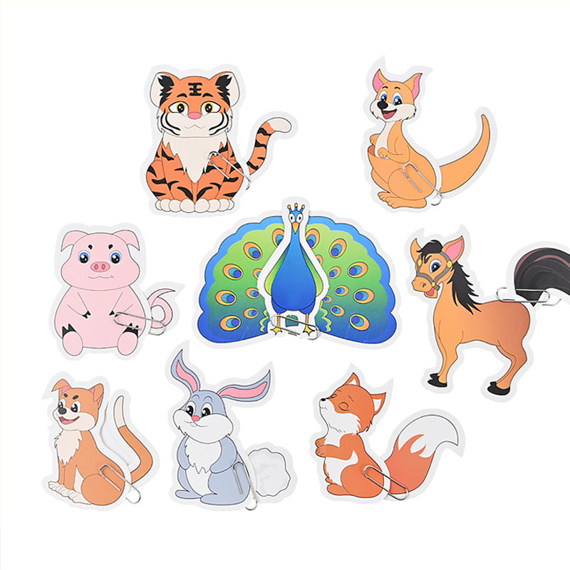 Looking for Tails Kindergarten Classroom Science Experiment Fun STEAM Handmade DIY Material Pack Technology Small Production Game