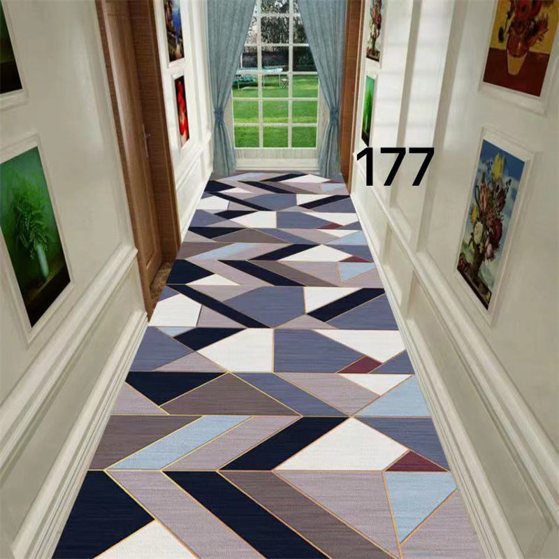 Minimalist modern 3d printed non-slip hallway carpet, hotel, mall, lobby, aisle floor mat roll, home use