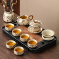 [qianli jiangshan tea tray set] huang rufengshang·dunhuang fengling-11-head tureen tea ceremony