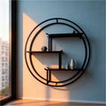 Popular wine rack wall-mounted storage rack wall-mounted storage cabinet bedroom wall creative plaid living room wall cabinet wall iron art