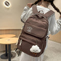 Backpack casual forest style fresh casual backpack cloud pendant preppy style high school student large capacity backpack