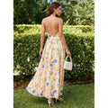 Vacation-ready, elegant printed maxi dress with a flowy skirt and spaghetti straps – a chic and stylish new arrival for women's summer