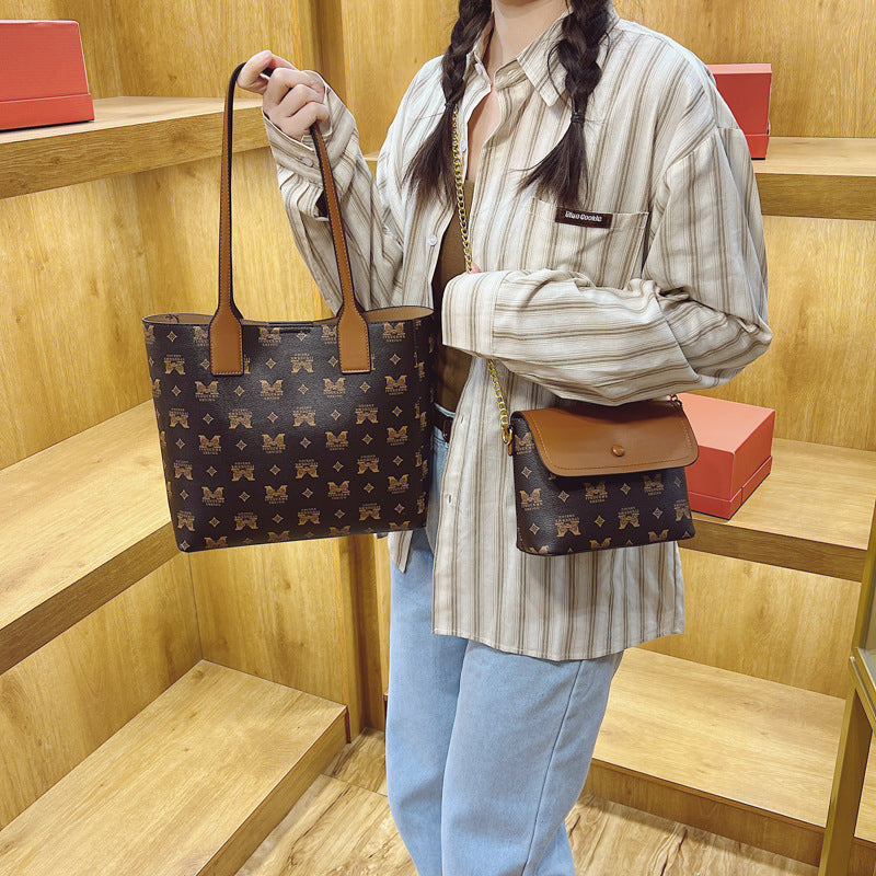 Women's bags 2025: new fashionable women's bag, versatile and stylish printed tote bag, large capacity shoulder bag and handbag