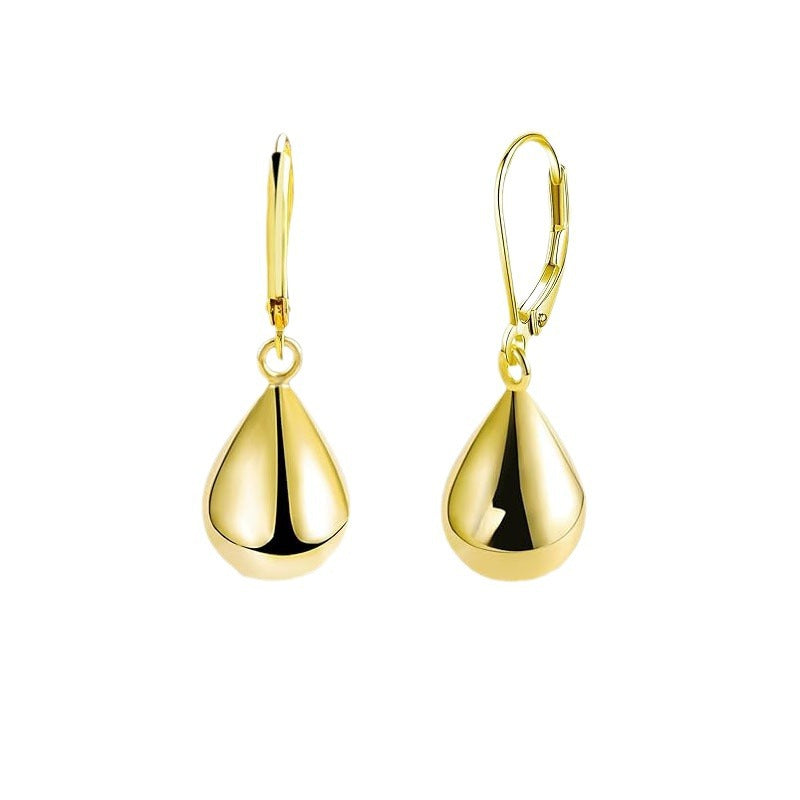 European and american new tear drop leverback earrings, fashionable teardrop dangle earrings, elegant and chic women's party and commute jewelry