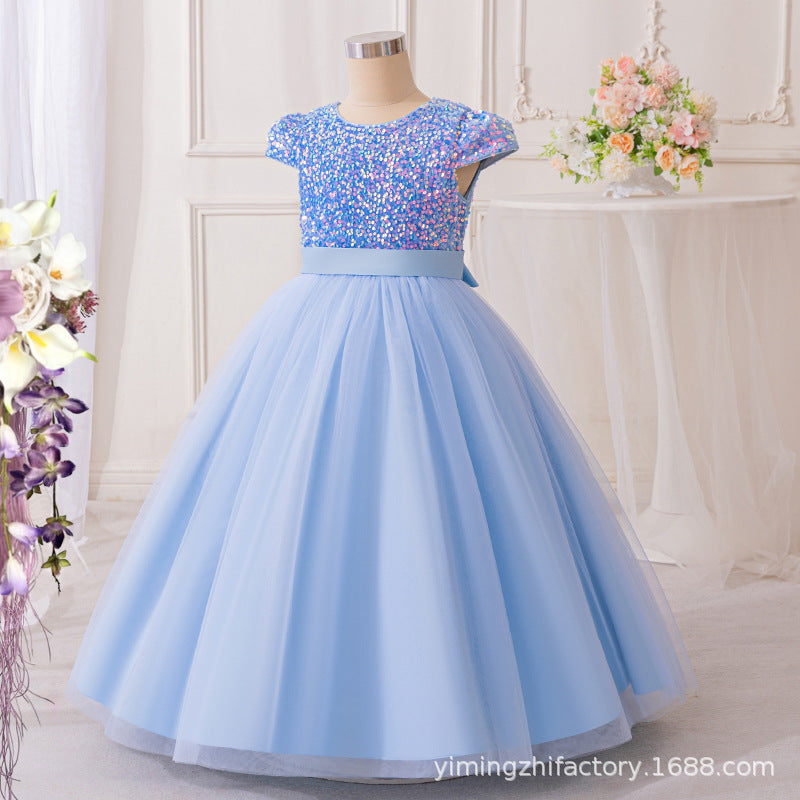 Girls' formal dresses, kids' princess dresses, tutu dresses, flower girl dresses, new cross-border in-stock, little girl dresses, performance costumes