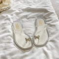 Summernew arrivalfashion crystal flip-flops women's outwear indoor non-slip popular rhinestone butterfly flip-flops