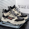 Spring men's high-top work shoes korean style trendy thick-soled martin boots athletic casual sneakers ankle boots fashionable shoes