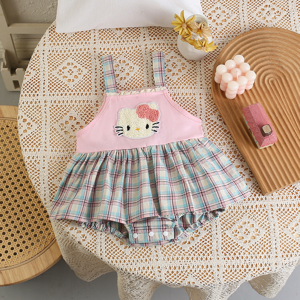 Summer suspender skirt baby newborn summer clothes baby girl skirt hundred days one year old princess skirt