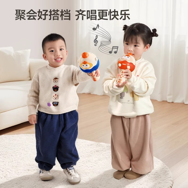 Kids' early education wireless bluetooth microphone karaoke singing machine speaker all-in-one microphone toy baby singing machine
