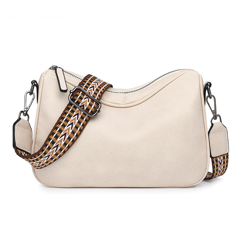 Fashion retro commuter shoulder bag 2024 new bag women's bag versatile popular Korean version women's messenger bag soft bag