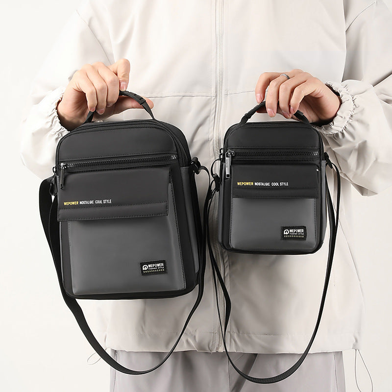 WEPOWER New Men's Casual Simple Shoulder Bag Portable Large Capacity Storage Messenger Bag Business Handbag