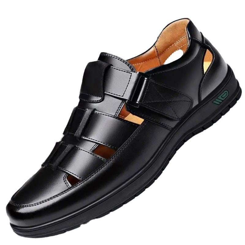Summer hollow-out sandals for men, casual breathable soft sole, soft upper clogs, middle-aged and elderly dad shoes, wholesale and dropshipping available