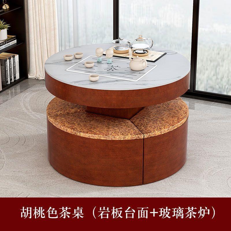 Rock slab kung fu coffee table small apartment for home fire stone tea table intelligent fully automatic small all-in-one tea table and chair combination