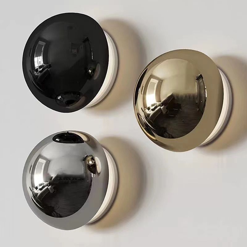 Bedroom modern wall lamp round background wall corridor eclipse bedside lamp scandinavian decoration aisle living room casual