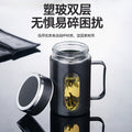 Tea infuser bottle, plastic & glass water bottle, business glass cup, double-walled insulated mug with handle, promotional gift tea cup