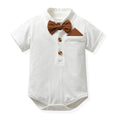 Boys' short-sleeve t-shirt and romper set - stylish, trendy, and cool summer outfit for little ones