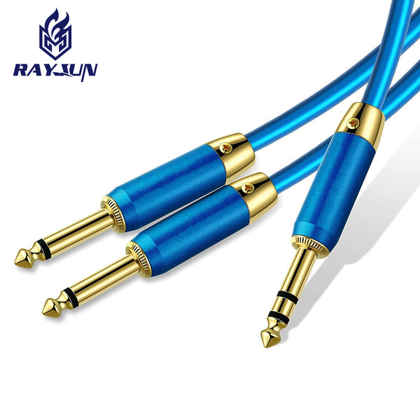 Wholesale 6.35 rpm Dual 6.35 Audiophile Grade Audio Cable 6.5 Pair Recording Amplifier Audio Guitar Mixing Console Cable
