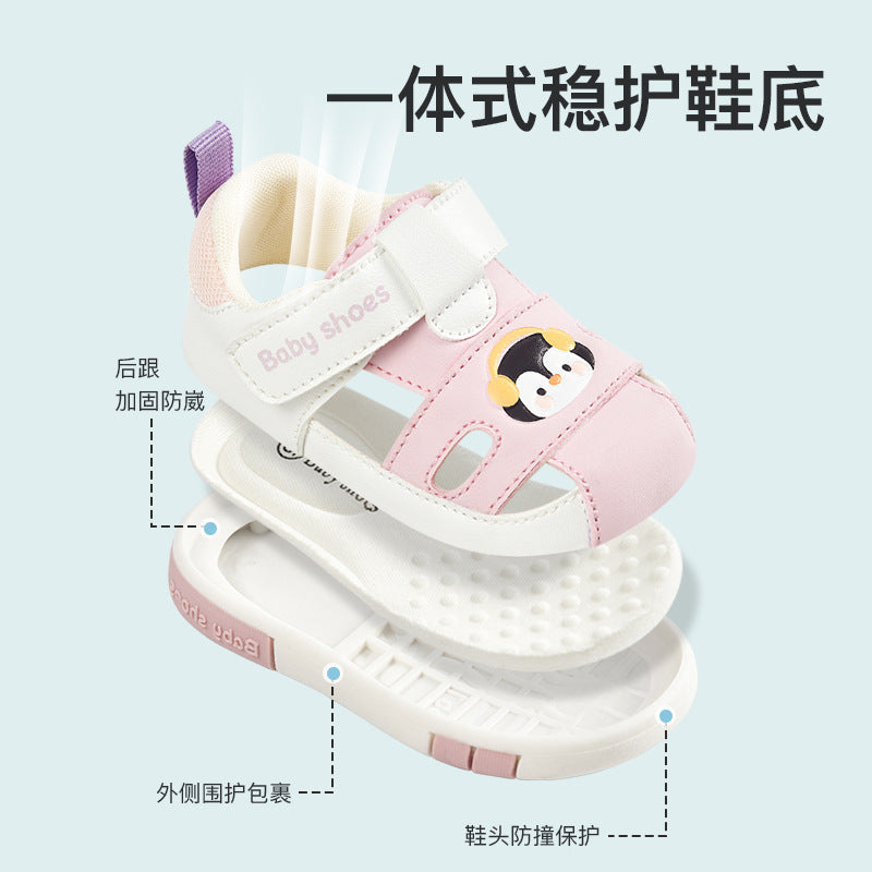 Toddler shoes baby boys summer sandals infant soft sole squeaky shoes cartoon 1-3 years old baby shoes children's shoes