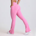 Seamless high-waisted yoga pants - tummy control, butt lift, flare leg, breathable, barely-there feel, pilates wide-leg yoga pants