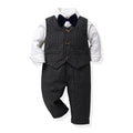 Boys' suit set - stylish british style autumn/winter floral boy's formal wear - first birthday baby boy's three-piece suit