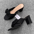 plus size slippers women's denim slippers women's square toe thick heel  summernew arrivalfashion one-line slippers cool